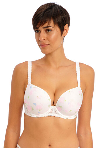 Comparing a 36FF with 36F in Freya Deco Moulded Plunge Bra (4234