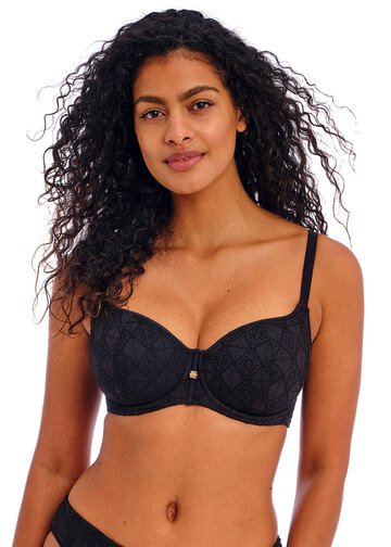 Freya New Shores Convertible Concealed Underwire Scoop Bralette Bikini Top  (202514), Black, 30D : : Clothing, Shoes & Accessories