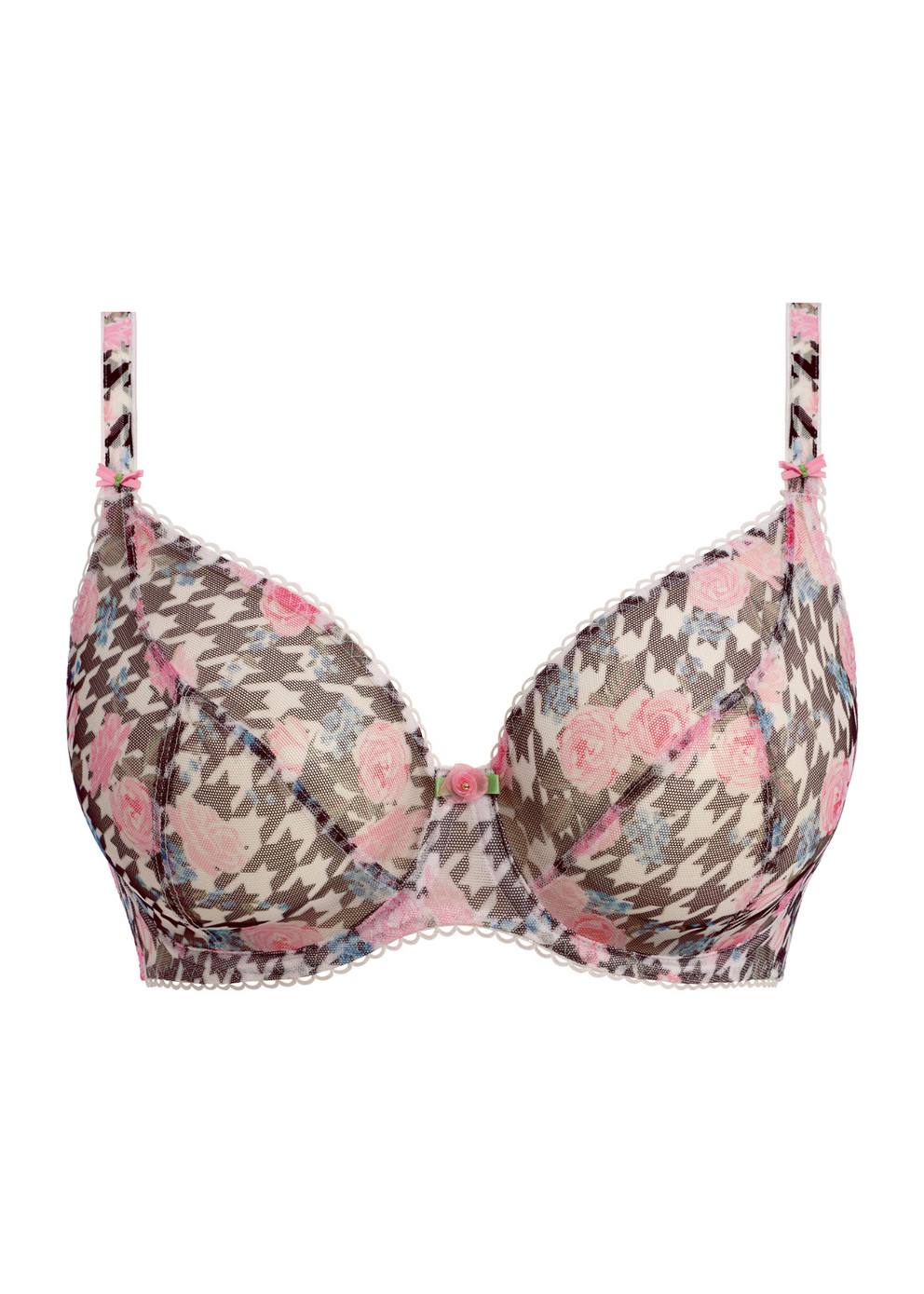 Bra With Printed Roses Rose Blossom Multi Plunge Bra from Freya
