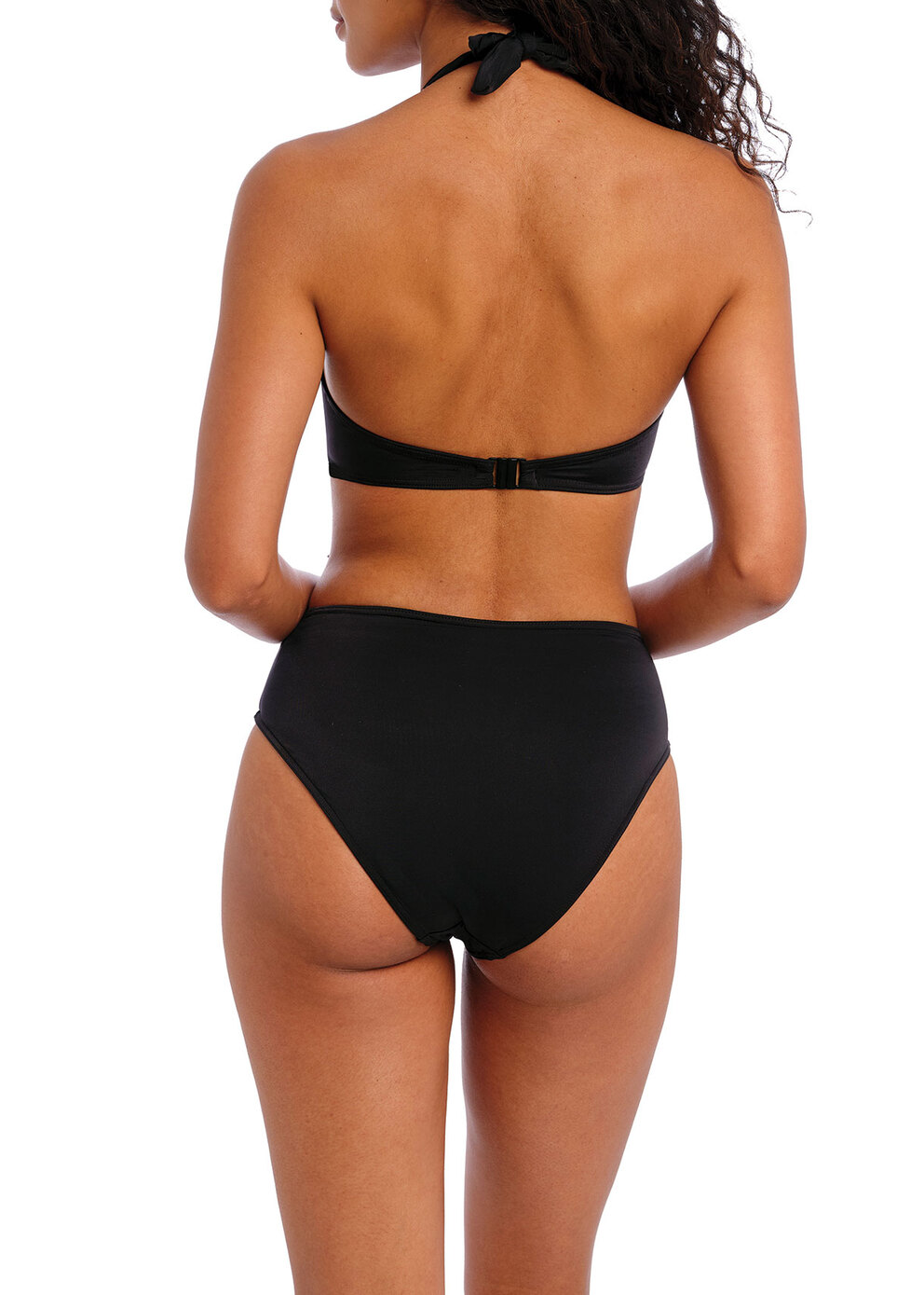 Jewel Cove Plain Black High Waist Bikini Brief From Freya jewel-cove-plain-black-high-waist-bikini-brief-from-freya