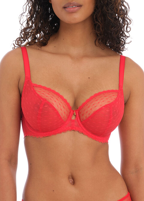 Snapshot Chilli Red Demi Plunge Moulded Bra from Freya