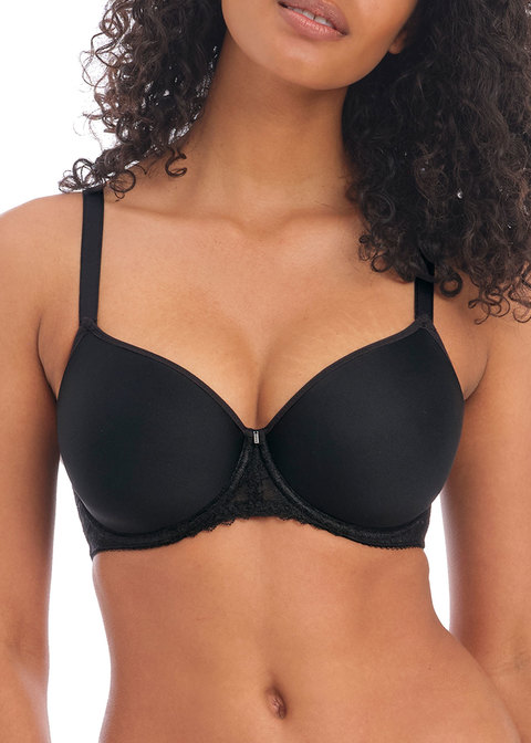 Freya Signature Black Moulded Spacer Bra, D-H Cup