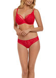 Soiree Lace High Apex Bra Rouge