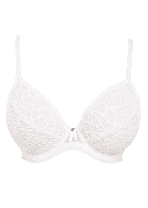 Soiree Lace White Padded Plunge Bra from Freya