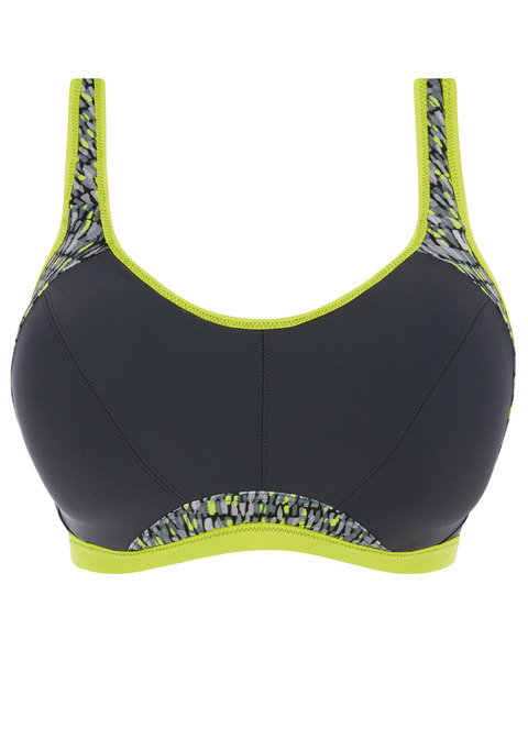 Epic Lime Twist Moulded Crop Top Sports Bra from Freya
