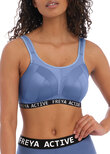 Freya Dynamic Soft Cup Crop Top Sports Bra Denim Dynamic Crop Top Sports Bra Denim