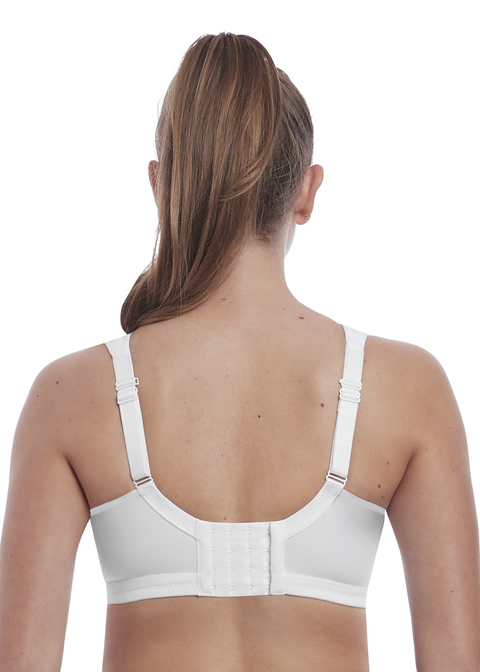 Dynamic White Soft Cup Crop Top Sports Bra from Freya