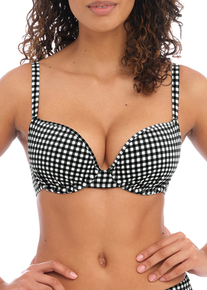 Check In Molded Bikini Top Monochrome Check In  Monochrome