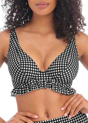 Check In High Apex Bikini Top Monochrome Check In  Monochrome
