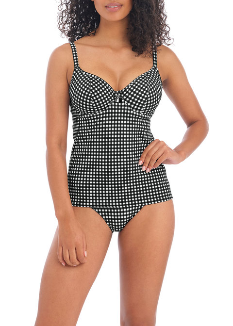 Check In Monochrome Plunge Tankini Top from Freya