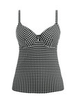 Freya Check In Plunge Tankini Top Monochrome Check In Underwire Tankini Top Monochrome