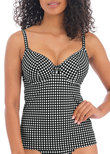 Freya Check In Plunge Tankini Top Monochrome Check In Underwire Tankini Top Monochrome