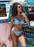 Komodo Bay Plunge Bikini Top Aqua