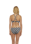 Freya Totally Check High Apex Bikini Top Monochrome Totally Check  Monochrome