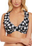 Freya Totally Check High Apex Bikini Top Monochrome Totally Check  Monochrome