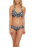 Freya Totally Check Banded Halter Bikini Top Monochrome Totally Check Halter Bikini Top Monochrome