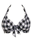 Freya Totally Check Banded Halter Bikini Top Monochrome Totally Check Halter Bikini Top Monochrome