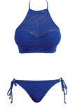 Freya Sundance High Neck Crop Bikini Top Cobalt Sundance Crop Bikini Top Cobalt