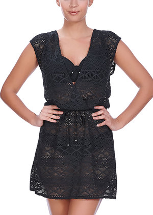 Sundance Cross Over Dress Black Sundance  Black