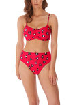 Wildcat Crop Bikini Top Red