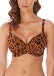 Roar Instinct Moulded Bikini Top Leopard