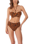 Roar Instinct Bandeau Bikini Top Leopard