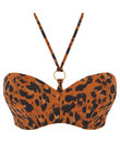 Roar Instinct Bandeau Bikini Top Leopard