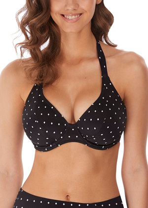 Jewel Cove Halter Bikini Top Black Jewel Cove  Black