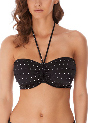 Jewel Cove Bandeau Bikini Top Black Jewel Cove  Black