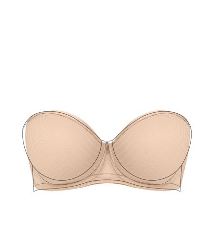 Euc Vs Strapless Bra 32d - Gem