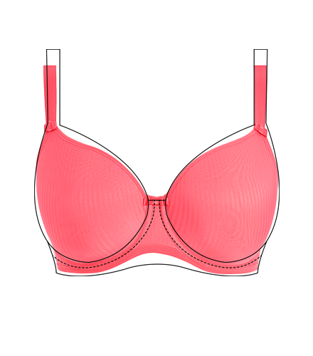 Freya Deco 32FF, EM BM Kleks 65G, two VS Pink sports bras in Med